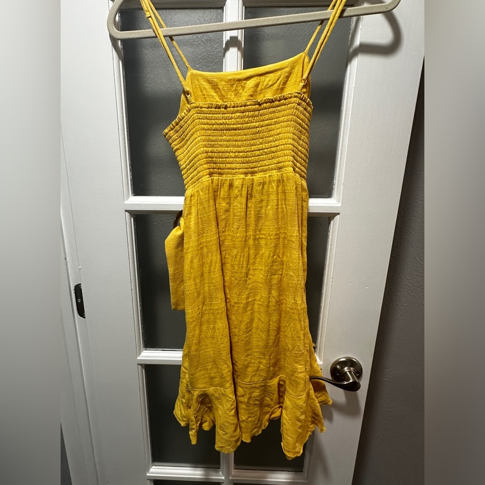 American Eagle Yellow Wrap Dress - Picture 7 of 9